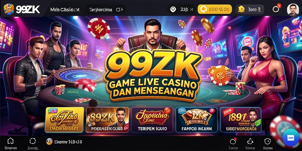 Tampilan gameplay Live Casino yang mendebarkan dan interaktif.
