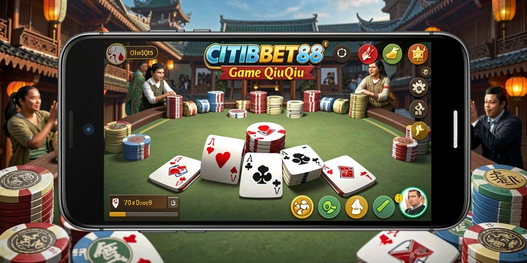 Tangkapan layar utama CITIBET88 menampilkan aksi seru permainan QiuQiu.
