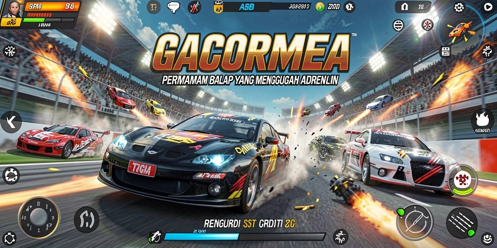Penampilan utama gameplay GACORMEGA yang menegangkan dan seru.