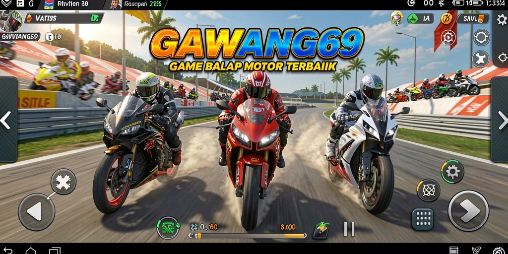 Tampilkan gameplay seru GAWANG69 dengan balapan motor yang mendebarkan.