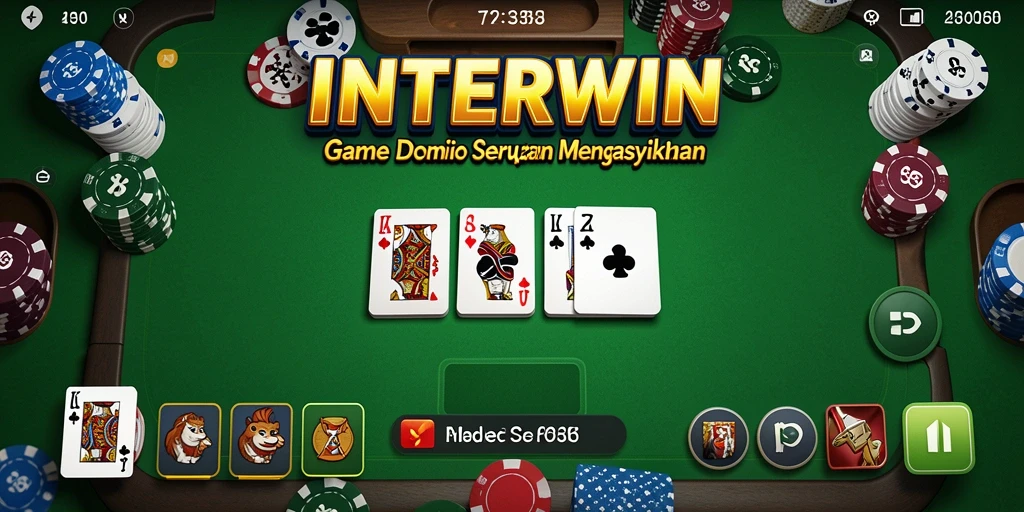 Tampilan gameplay INTERWIN yang menampilkan aksi seru permainan Domino.
