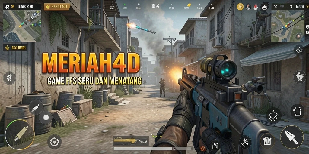 Tampak aksi menegangkan dalam permainan FPS MERIAH4D.