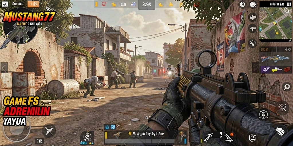 Gameplay seru dan menegangkan dari MUSTANG77 di medan perang.