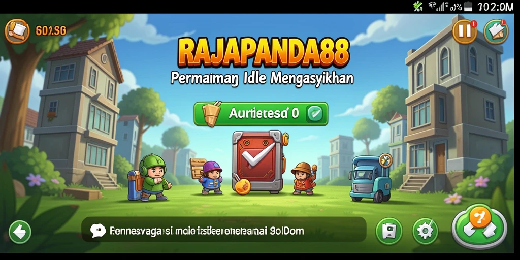 Tangkapan layar gameplay RAJAPANDA88 yang menarik dalam gaya Idle.