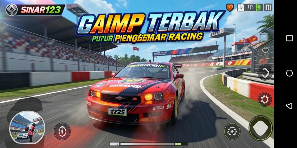 Tampilan gameplay SINAR123 yang mendebarkan saat balapan.