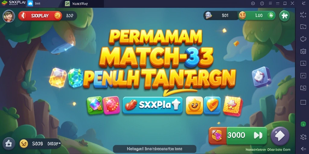 Tampilan gameplay SXXPLAY dengan elemen Match-3 yang seru.