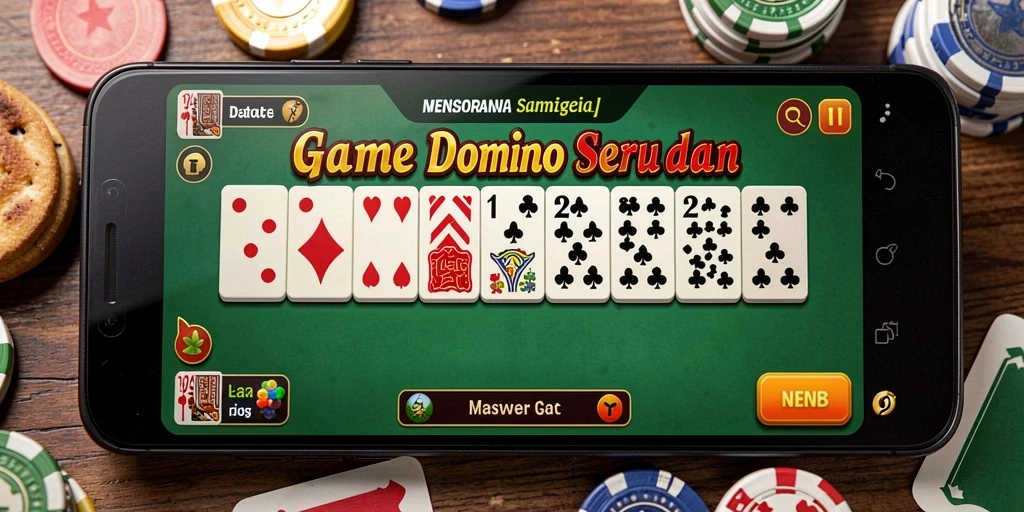 Tampilan gameplay V07 yang seru dan menantang dalam bermain Domino.